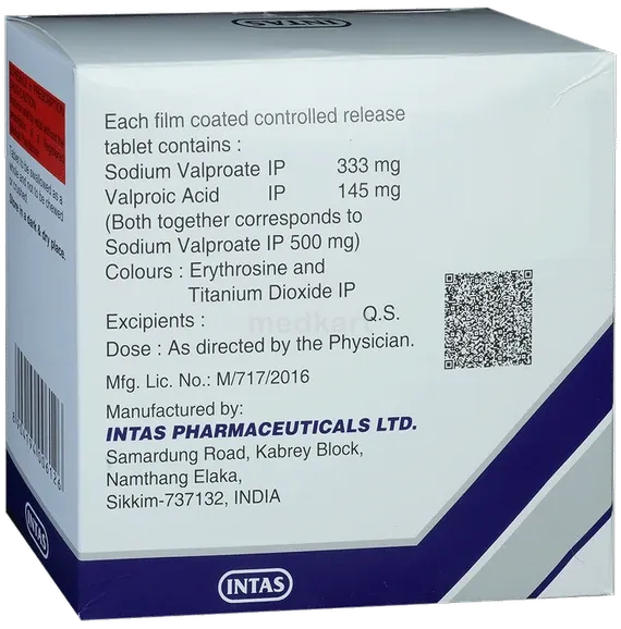 valprol cr 500mg tablet 15's